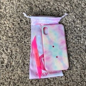 Loopy tie dye case iPhone XS